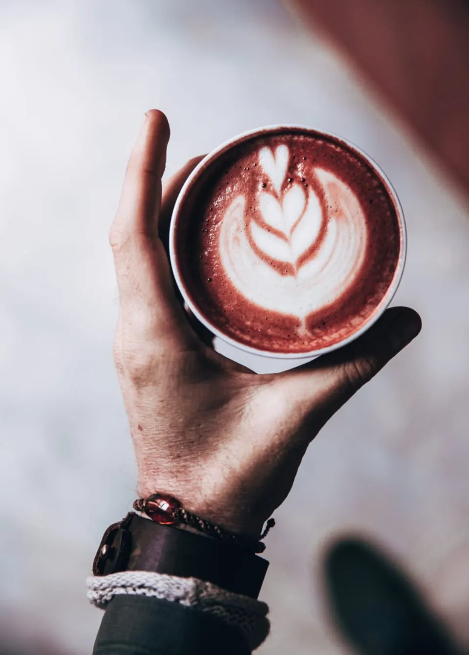 Cokelat panas dengan latte art