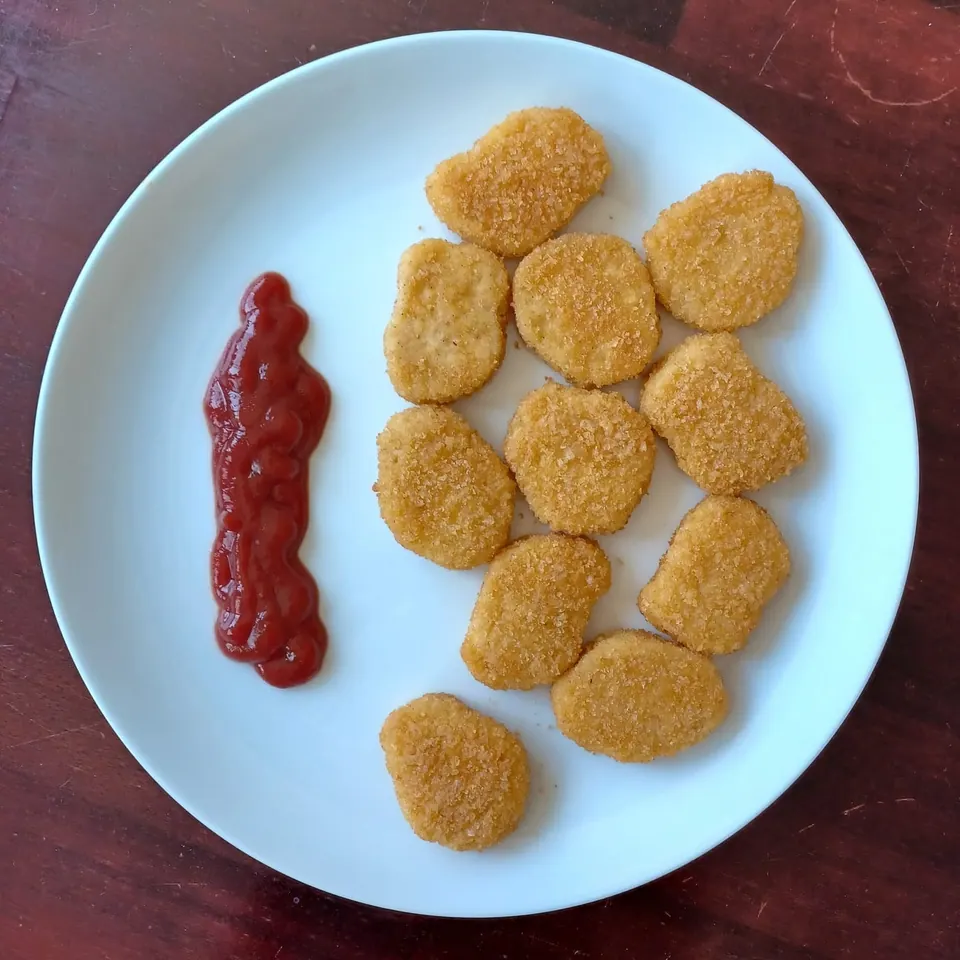 Nugget sayur dengan saus